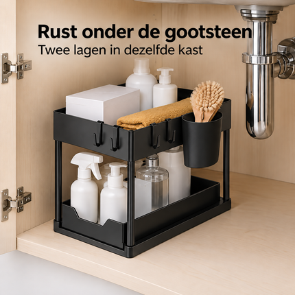 infographic opus55 infographic 1 - Cheqo® Keukenkast Organizer Zwart