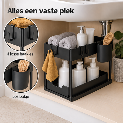 infographic opus55 infographic 5 - Cheqo® Keukenkast Organizer Zwart