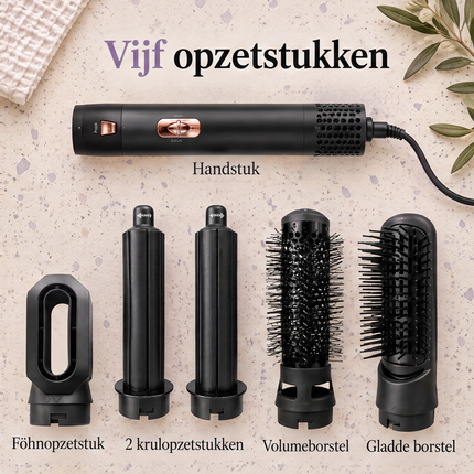 infographic opus55 infographic 3 - Cheqo® Airstyler 5-in-1 1000W Zwart