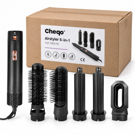 infographic opus55 verpakking - Cheqo® Airstyler 5-in-1 1000W Zwart