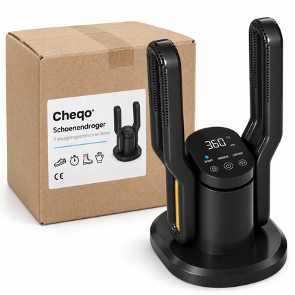 infographic opus55 verpakking - Cheqo® Schoenendroger met Touchscreen en Timer