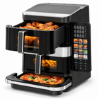 infographic opus55 hoofdafbeelding - Cheqo® Dubbele Airfryer met Pizza Oven