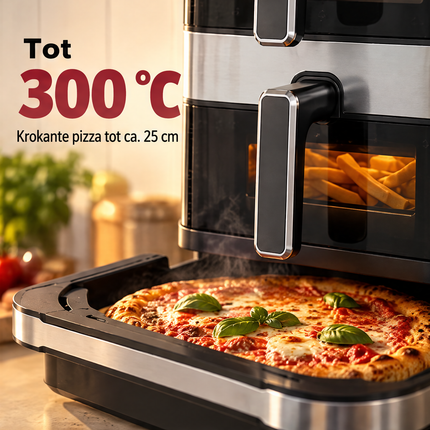 infographic opus55 infographic 3 - Cheqo® Dubbele Airfryer met Pizza Oven