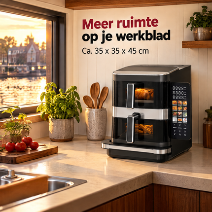 infographic opus55 infographic 5 - Cheqo® Dubbele Airfryer met Pizza Oven