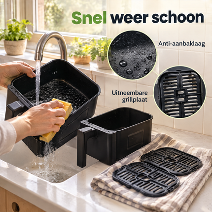 infographic opus55 infographic 4 - Cheqo® Dubbele Airfryer met Twee Gelijke Manden