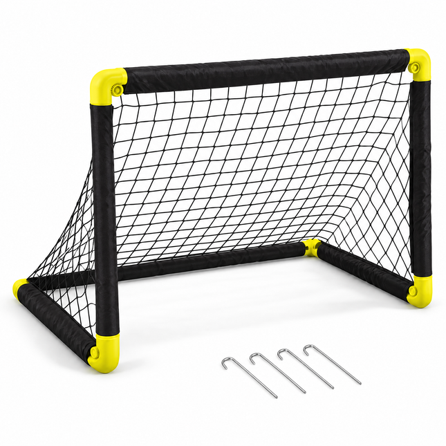 infographic opus55 hoofdafbeelding - Cheqo® Voetbaldoel 90 cm met Bal en Pomp