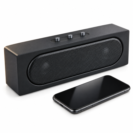 infographic opus55 hoofdafbeelding - Cheqo® Retro Bluetooth Speaker
