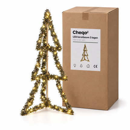 infographic opus55 verpakking - Cheqo® LED Kerstboom met 3 Lagen
