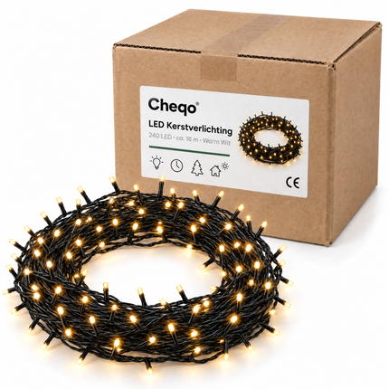 infographic opus55 verpakking - Cheqo® Kerstverlichting 240 LED