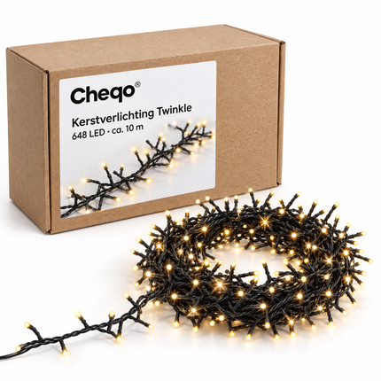infographic opus55 verpakking - Cheqo® Kerstverlichting Twinkle 648 LED