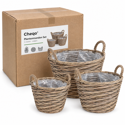 infographic opus55 verpakking - Cheqo® Plantenmand Set van 3