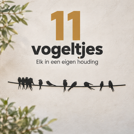 infographic opus55 infographic 2 - Cheqo® Wanddecoratie Vogels op een Draad