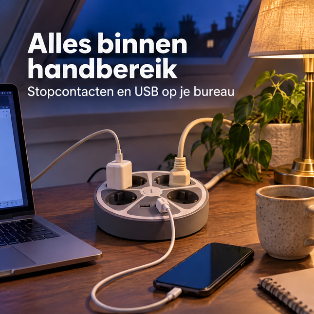 infographic opus55 infographic 1 - Cheqo® Ronde Stekkerdoos met USB-C en USB-A