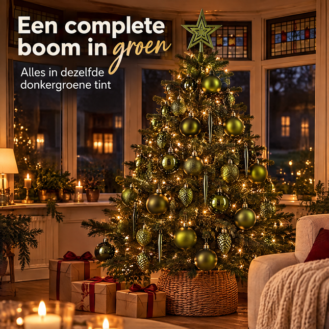infographic opus55 infographic 1 - Cheqo® Kerstballen Set van 40 Donkergroen
