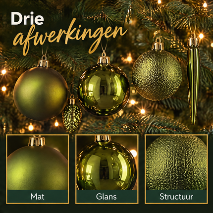 infographic opus55 infographic 3 - Cheqo® Kerstballen Set van 40 Donkergroen
