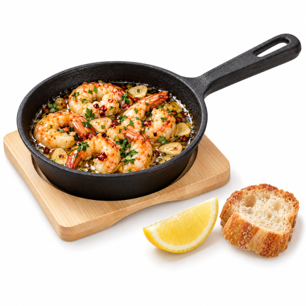 infographic opus55 hoofdafbeelding - Cheqo® Gietijzeren Gratinschaal 12,5 cm met Steel