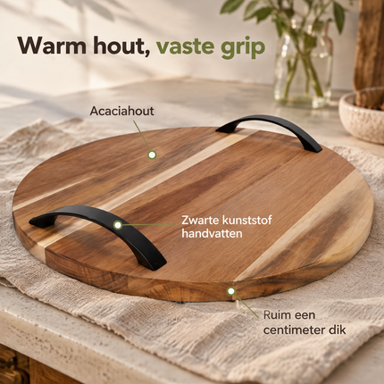 infographic opus55 infographic 3 - Cheqo® Ronde Serveerplank Acaciahout met Handvatten