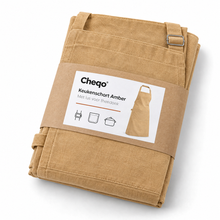 infographic opus55 verpakking - Cheqo® Keukenschort Amber