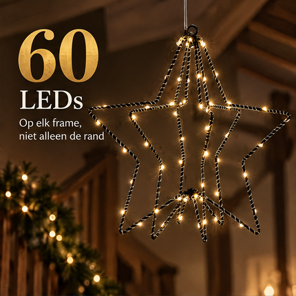 infographic opus55 infographic 2 - Cheqo® LED Ster met Kerstlampjes 3D Zwart 60 LEDs