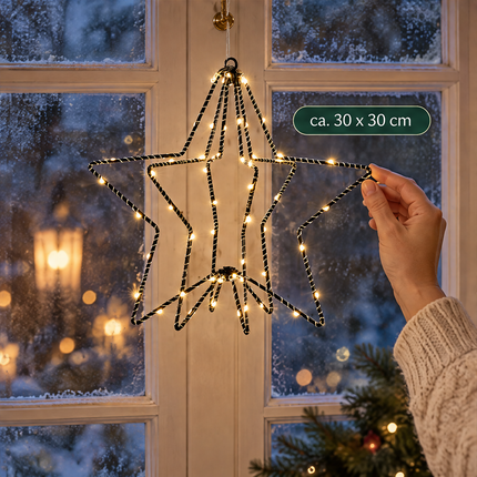 infographic opus55 infographic 5 - Cheqo® LED Ster met Kerstlampjes 3D Zwart 60 LEDs