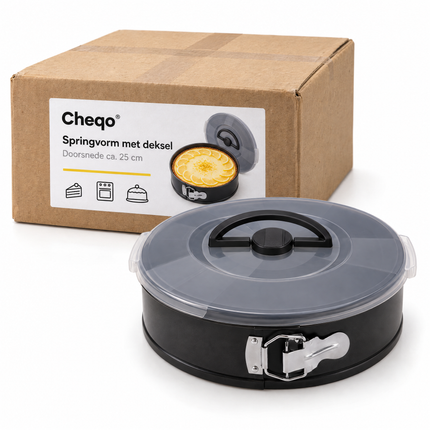 infographic opus55 verpakking - Cheqo® Springvorm met Deksel 25 cm