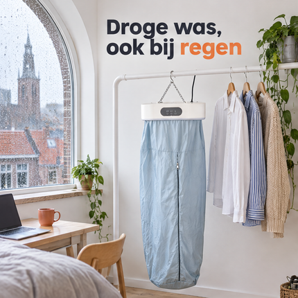 infographic opus55 infographic 1 - Cheqo® Elektrische Kledingdroger met Droogzak