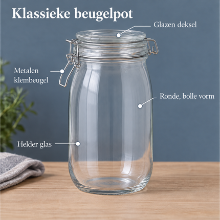 infographic opus55 infographic 5 - Cheqo® Glazen Voorraadpot 1,5 Liter met Klemdeksel