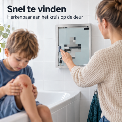 infographic opus55 infographic 6 - Cheqo® RVS Medicijnkastje met Glazen Deur en Slot