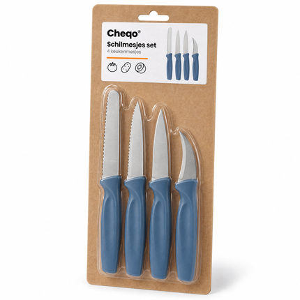 infographic opus55 verpakking - Cheqo® Schilmesjes Set van 4