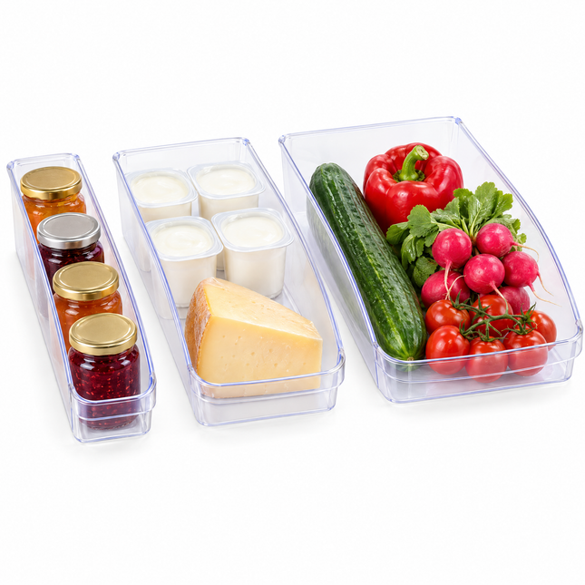 infographic opus55 hoofdafbeelding - Cheqo® Koelkast Organizer Set van 3