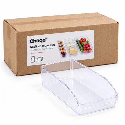 infographic opus55 verpakking - Cheqo® Koelkast Organizer Set van 3
