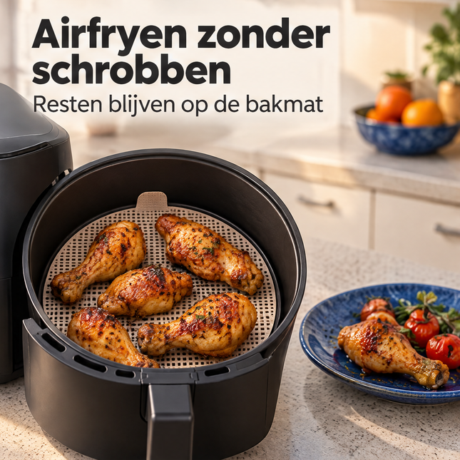 infographic opus55 infographic 1 - Cheqo® Airfryer Bakmat Rond Set van 2