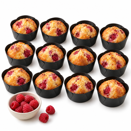 infographic opus55 hoofdafbeelding - Cheqo® Bakfolie Muffinvorm Set van 12