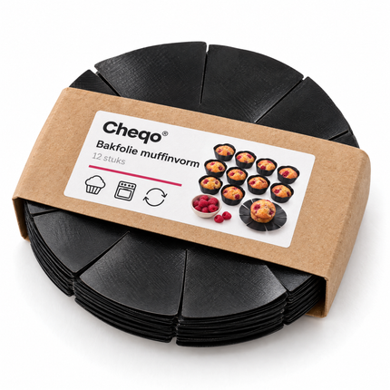infographic opus55 verpakking - Cheqo® Bakfolie Muffinvorm Set van 12