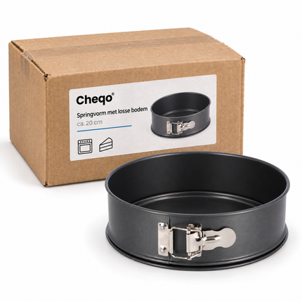 infographic opus55 verpakking - Cheqo® Springvorm 20 cm Antraciet
