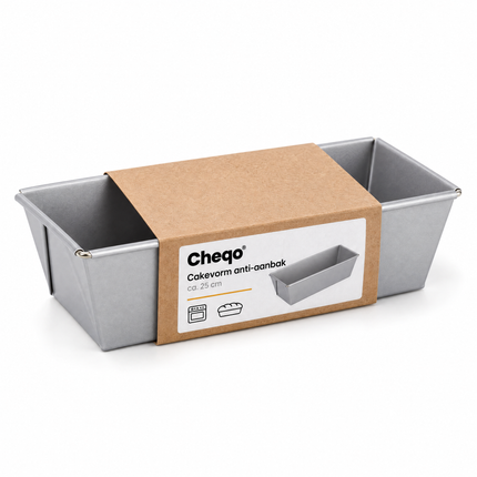 infographic opus55 verpakking - Cheqo® Cakevorm Anti-Aanbak 25 cm Zilver