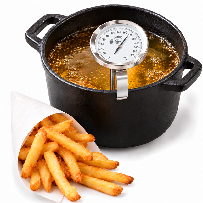 infographic opus55 hoofdafbeelding - Cheqo® Frituurthermometer RVS met Klem