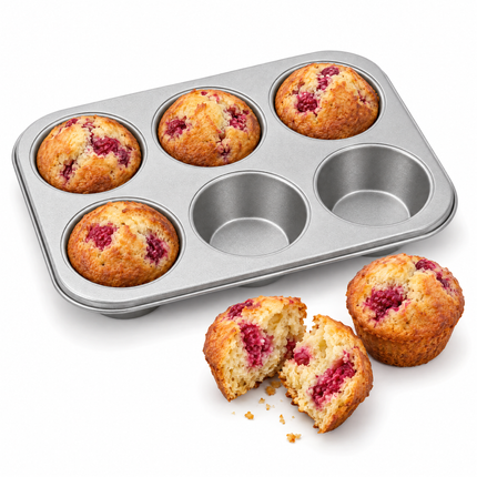 infographic opus55 hoofdafbeelding - Cheqo® Muffinvorm 6 Vaks Metaal