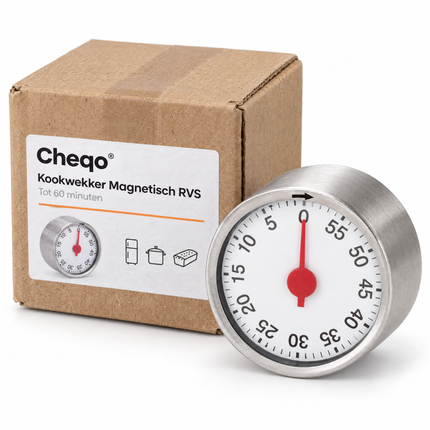 infographic opus55 verpakking - Cheqo® Kookwekker Magnetisch RVS