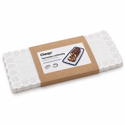 infographic opus55 verpakking - Cheqo® Taartranden Rechthoekig 40x20 cm Set van 6