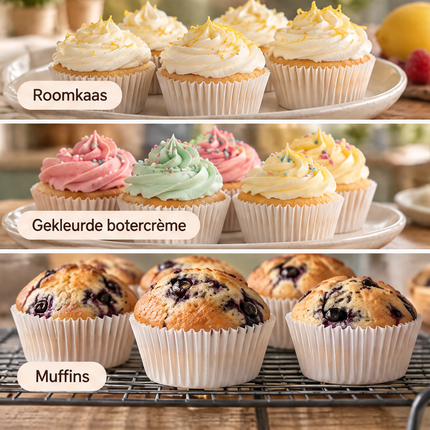 infographic opus55 infographic 6 - Cheqo® Cupcake Vormpjes Wit Set van 200