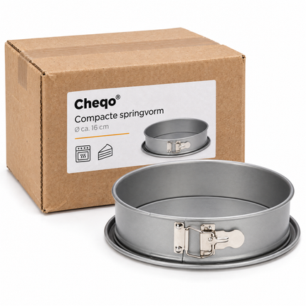 infographic opus55 verpakking - Cheqo® Springvorm 16 cm Zilver