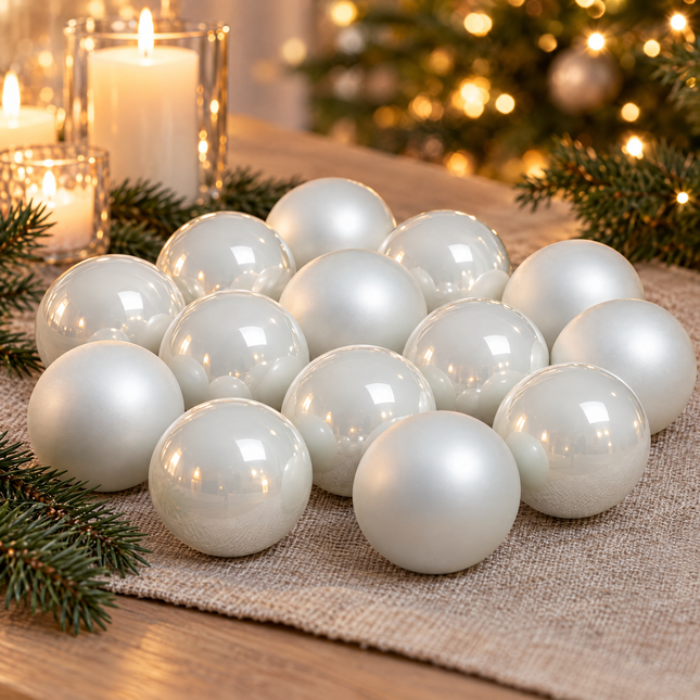 infographic opus55 hoofdafbeelding - Cheqo® Glazen Kerstballen Set van 16
