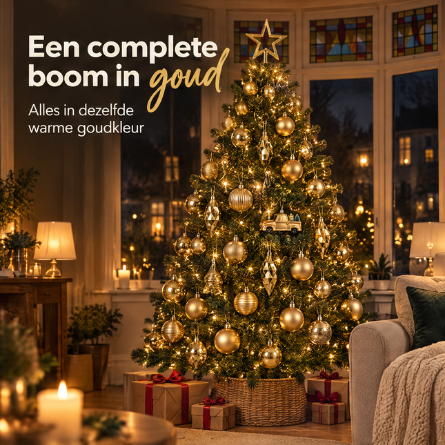 infographic opus55 infographic 1 - Cheqo® Kerstboomversiering Set van 67 Goud