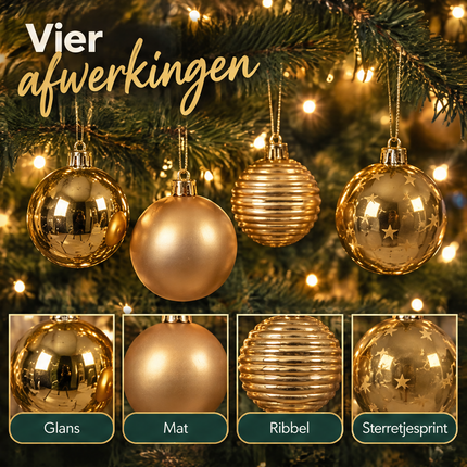 infographic opus55 infographic 3 - Cheqo® Kerstboomversiering Set van 67 Goud