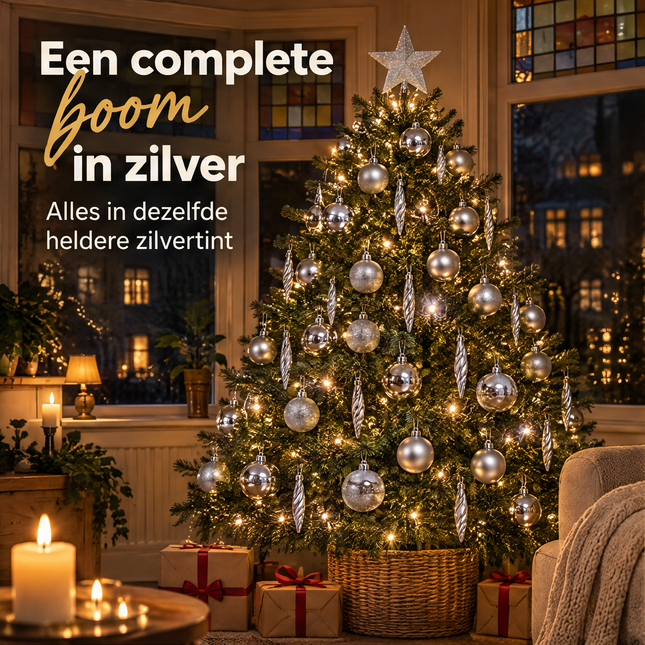 infographic opus55 infographic 1 - Cheqo® Kerstballen Set van 33 Zilver