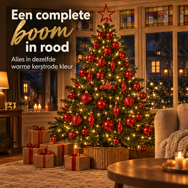 infographic opus55 infographic 1 - Cheqo® Kerstboomversiering Set van 67 Rood