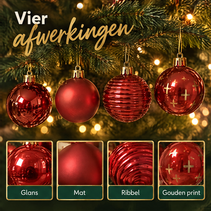 infographic opus55 infographic 3 - Cheqo® Kerstboomversiering Set van 67 Rood