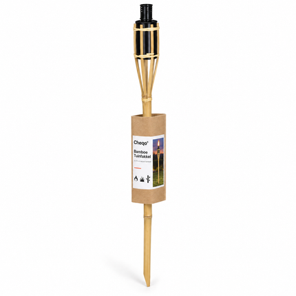 infographic opus55 verpakking - Cheqo® Bamboe Tuinfakkel 65 cm