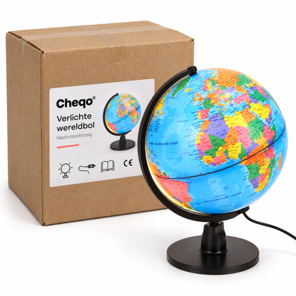 infographic opus55 verpakking - Cheqo® Wereldbol met Verlichting